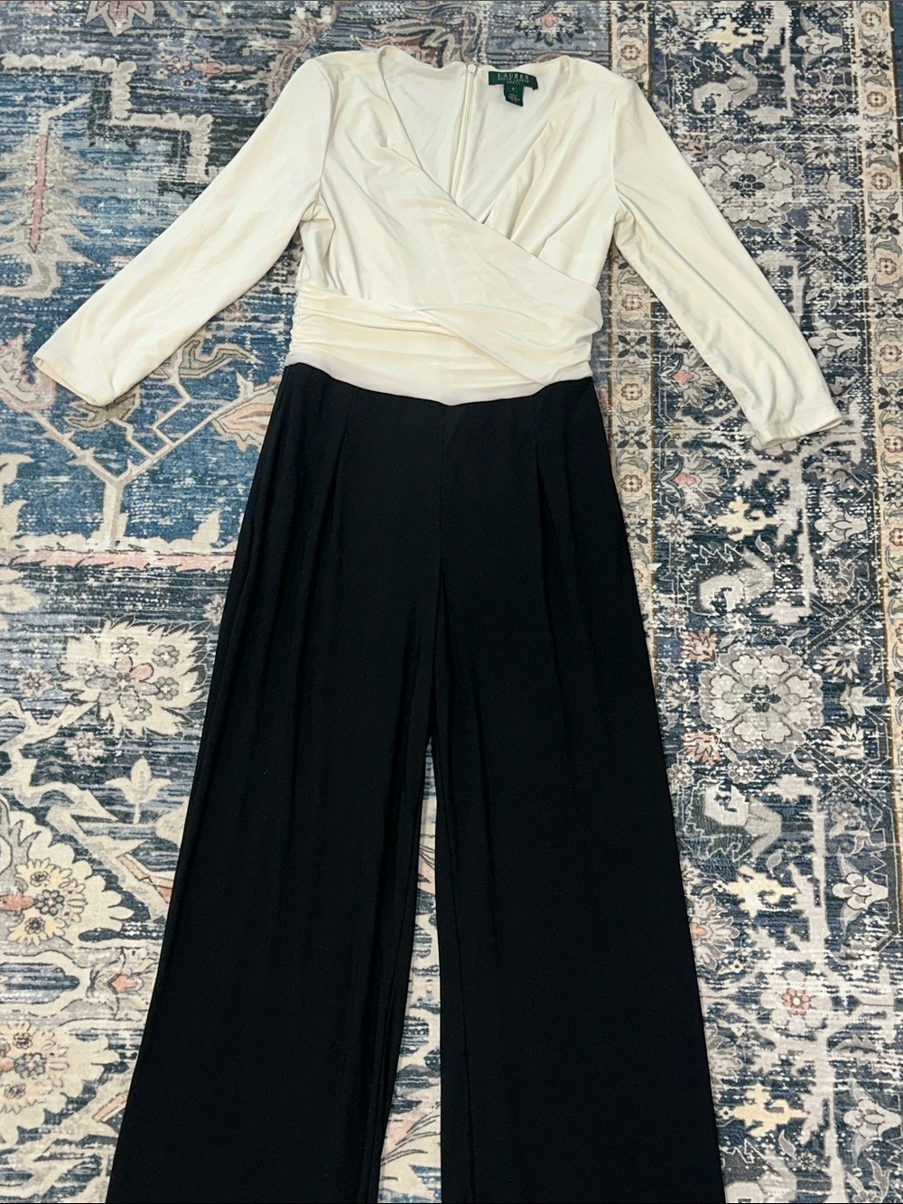 Elegant Black and Cream Women's Jumpsuit